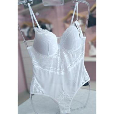 Imagem de Body de Renda com Bojo Vivíssima - Vivíssima Lingerie, Branco, 40