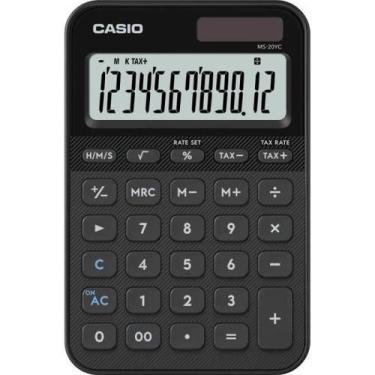 Imagem de Calculadora de Mesa Casio MS20YC 12 Dígitos Preta