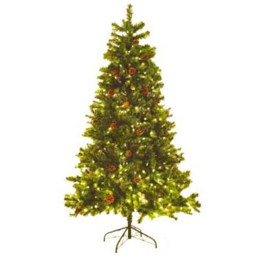 Imagem de Árvore de Natal Iluminada Com Pinhas 210cm 1.200 Hastes 700 Leds Bivlt