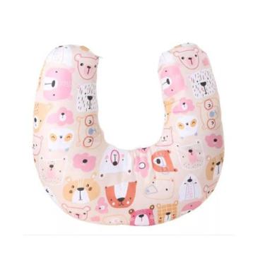 Imagem de Almofada de Amamentação Para Bebê Menina Menino Sublimada Estampada - 