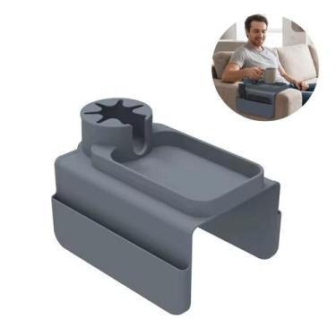 Imagem de Porta Copos Para Sofá Em Silicone Organizador De Braço Com Bandeja - g
