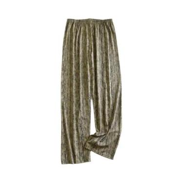 Imagem de Calças De Pijama Masculinas De Verão Estilosas Finas Respiráveis Solta