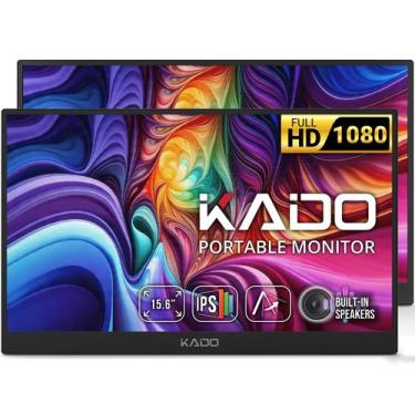 Imagem de Monitor Portátil Kado 15,6" FHD IPS Kit com 2 Unidades USB-C HDMI
