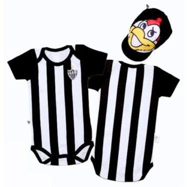 Imagem de Body Bebê Atlético MG Mascote Com Boné Oficial, G