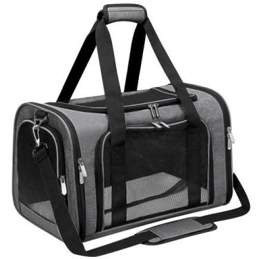 Imagem de Bolsa de Viagem Dobrável para Animais LEHNI com Tela 51x33x33cm