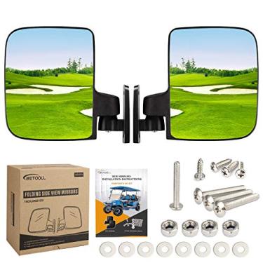 Imagem de BETOOLL HW9008 Espelhos retrovisores laterais dobráveis para carrinhos de golfe, EZGO, Yamaha, estrela, zona