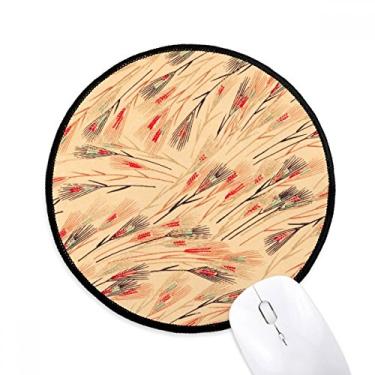Imagem de DIYthinker Tapete de mouse grafite de natureza japonesa para mesa de escritório tapete redondo para computador