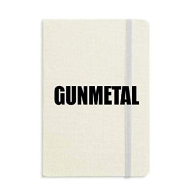 Imagem de Caderno com nome de cor cinza escuro capa dura diário clássico A5 presente