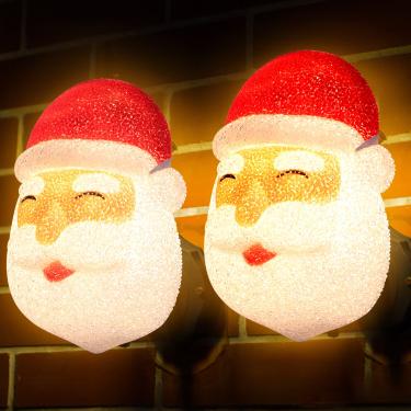 Imagem de NEWBEA 2 capas de luz de Natal para varanda de Papai Noel para capa de luz ao ar livre, decorações de Natal, festas de Natal, luzes de garagem, acessórios grandes, decorações de Natal ao ar livre