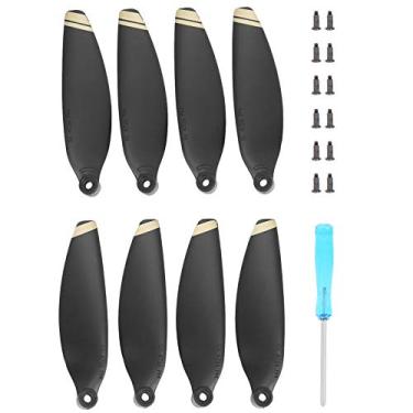 Imagem de VGEBY Drone Propeller, 2 Pairs Propellers Replacement Spare Part Propellers Props Combo Fit for D JI M avic Mini 2(Gold Edge) Modeling Accessories