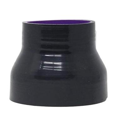 Imagem de Mangote Preto em Silicone Redutor Reto 3,5" (89mm) para 2,5" (63mm) * 76mm - Epman
