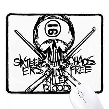 Imagem de Mousepad Ninja Preto Esqueleto Espada Mousepad Borda Costurada Tapete Borracha Gaming Pad