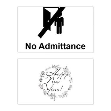 Imagem de No Admittance Warning Symbol New Year Festival Greeting Card Bless Message Present