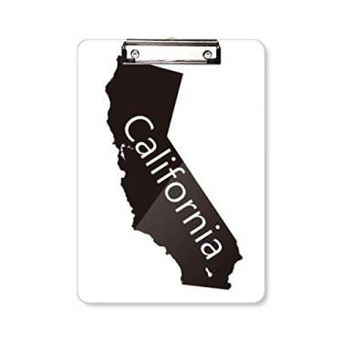Imagem de Placa de apoio A4 com silhueta de mapa da Califórnia dos Estados Unidos