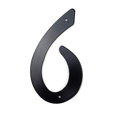 Imagem de Placa de casa flutuante 3D 101 mm, número de endereço de número da porta, dígitos fixos placa de endereço de caixa de correio 0-9 preta, liga antiferrugem