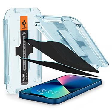 Imagem de Spigen Protetor de tela de vidro temperado [Glas.tR EZ Fit - Privacidade] projetado para iPhone 13 Mini - pacote com 2