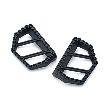 Imagem de Kuryakyn 3597 Componente de controle de pé para motocicleta: mini placas de chão Riot sem adaptadores, preto acetinado, 1 par, médio