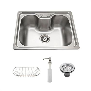 Imagem de Cuba Pia de Cozinha Gourmet em Aço Inox com Acessórios - CBC0010-C - Tubrax