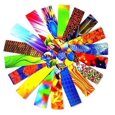 Imagem de (Multi) – Pick-a-Palooza DIY Guitar Pick Punch Mega Gift Pack – O fabricante de palhetas de guitarra premium com um suporte de palhetas de couro para chaveiro, 15 tiras de palhetas de guitarra e um arquivo em forma de guitarra – Agora você pode fazer...