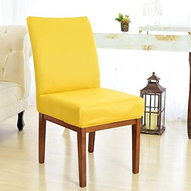 Imagem de Kit 4 Capas para Cadeira Sala De Jantar Amarelo