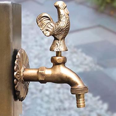 Imagem de Torneira De Animal Antigo Para Exterior, Torneira Decorativa De Latão Maciço, Torneira De Torneira De Água Exterior Exclusiva Torneira De Jardim Com Design De Pássaro Bonito, Adequada Para Jardim,