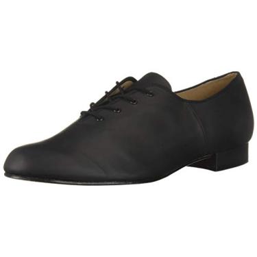 Imagem de Bloch Tênis de dança masculino Jazz Oxford de couro, preto, tamanho 39 médio, Preto, 38