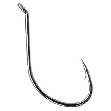 Imagem de Mustad Ultra Point Dropshot Turned Up Eye Wide Gap Hook (Pacote com 6), Preto/Níquel, Tamanho 2