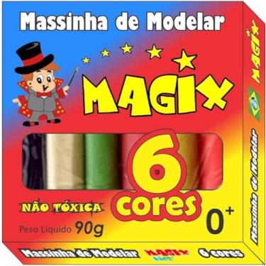 Imagem de Massinha Para Modelar Estojo C/6 Cores 90gr - Magix
