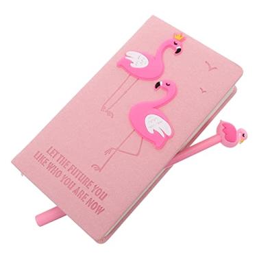 Imagem de Parliky caderno flamingo cadernos presente bloco de notas bloco de notas do diário desenhos animados presentes o presente bloco de notas de desenho animado presente diário