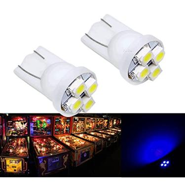 Imagem de Lâmpada para máquina de pinball de LED PA 10 PCS #555 T10 4SMD azul - 6,3V