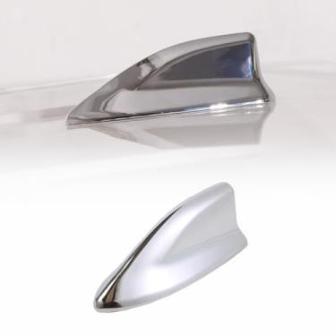 Imagem de CHEAYAR Capa de antena de barbatana de tubarão de carro compatível com Toyota Tundra 2022-2023, adesivo de base de sinal de rádio, acabamento de capa de antena de barbatana de tubarão ABS, acabamento