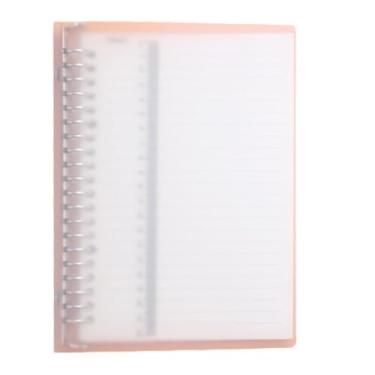 Imagem de Caderno de folha solta com clipe de metal PP, grade de estudante, linha horizontal, folha solta inglesa, com núcleo interno, substituível, bloco de notas espessas - B5 (linha horizontal) - 2 peças