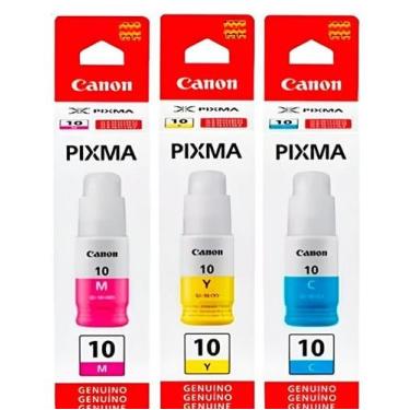 Imagem de Kit 03 Cores De Tinta Original Canon GI-10 G6010 G7010
