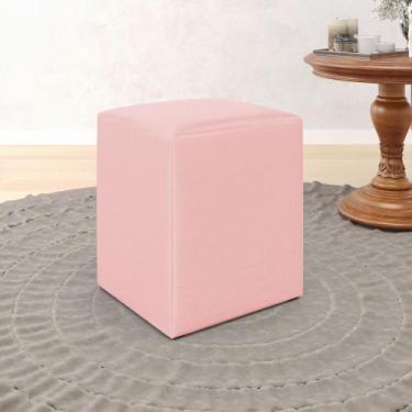 Imagem de Puff Izar / A-044 Couro Rosa Bebê  - ARADECOR, Rosa Bebê, ÚNICO