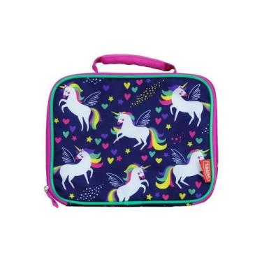 Imagem de Lancheira Térmica Thermos Unicórnio Roxo 20,5x25x8cm