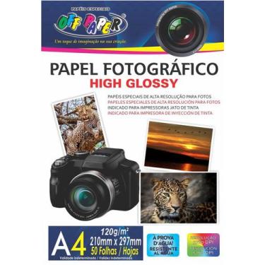 Imagem de Papel Fotográfico A4 120g Glossy Off Paper - 50 Folhas
