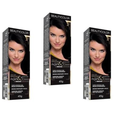Imagem de Beauty Color Tintura 2.11 PRETO AZULADO 45gr (03 Unidades) Cores Norma