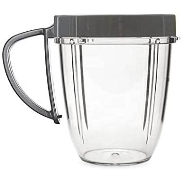 Imagem de Copo de reposição de 510 g com anel labial de alça removível, compatível com peças de reposição de 510 g para liquidificadores Nutribullet 600W 900W