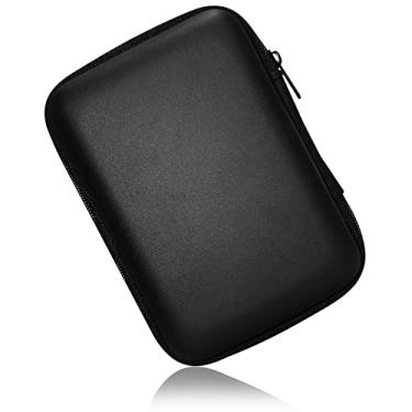 Imagem de Bolsa organizadora de armazenamento de disco rígido universal multiuso compatível com Western Digital WD Elements Seagate, 6,5 cm EVA à prova de choque capa de viagem (preto)