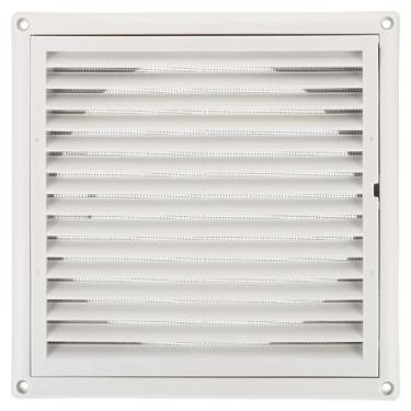 Imagem de PATIKIL Capa de ventilação para secadora de 20 cm, grade de ar de exaustão de parede externa tela com persiana de plástico ABS para HVAC cozinha banheiro ao ar livre