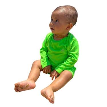Imagem de Macacão Curto Bebê Manga Longa Romper Proteção Solar Uv50+ - Patrulha 