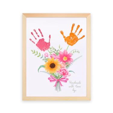 Imagem de Yakucho Buquê de flores, impressão à mão, artesanato DIY, presentes exclusivos para a mãe (estilo aquarela, girassol)