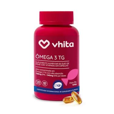 Imagem de Ômega 3 1000mg Rico em EPA DHA com Selo IFOS e Vitamina E - 120 cápsulas Vhita