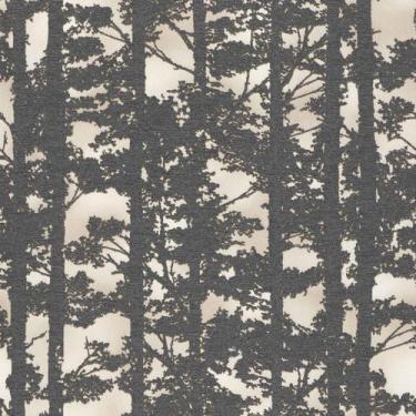 Imagem de Papel de Parede Bolero Araucárias Cinza para Quarto, Sala ou escritóri