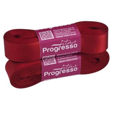 Imagem de FITA DE CETIM SIMPLES CF005 22MMx10M PROGRESSO, COR 209 VERMELHO