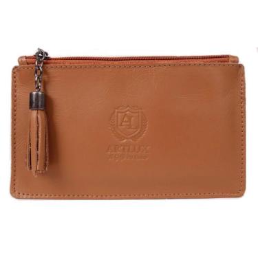 Imagem de Carteira de Mão em Couro Artlux 3015, Caramelo