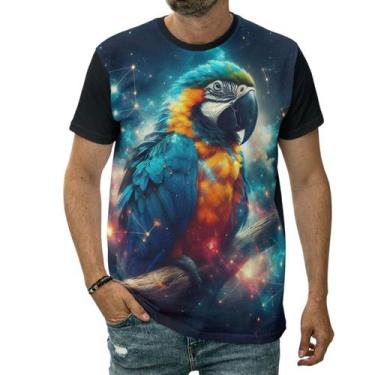 Imagem de Camiseta Papagaio Ave Pássaro Animal Natureza Árvore Selva - Darkwood,