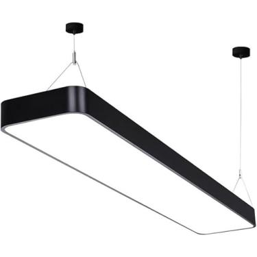 Imagem de Luzes pendentes lustre moderno retangular led lustre nórdico minimalista mesa de sinuca luminária de altura ajustável para sala de bilhar sala de jantar escritório ginásio