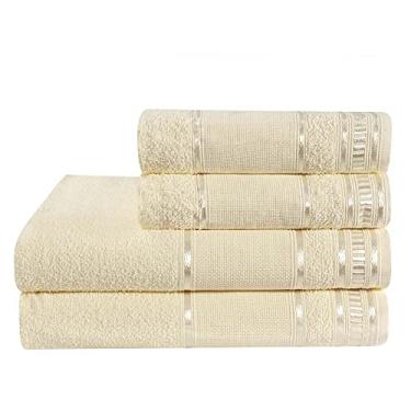Imagem de Jogo De Toalha De Banho 4 Peças Linha Premium Nude