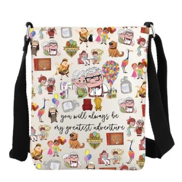Imagem de JYTAPP Ellie Carl Gift Up Movie Merch You Will Always Be My Greatest Adventure Bolsa tiracolo Ellie Carl Valentine Love Gift, Bege, Small, Tendência
